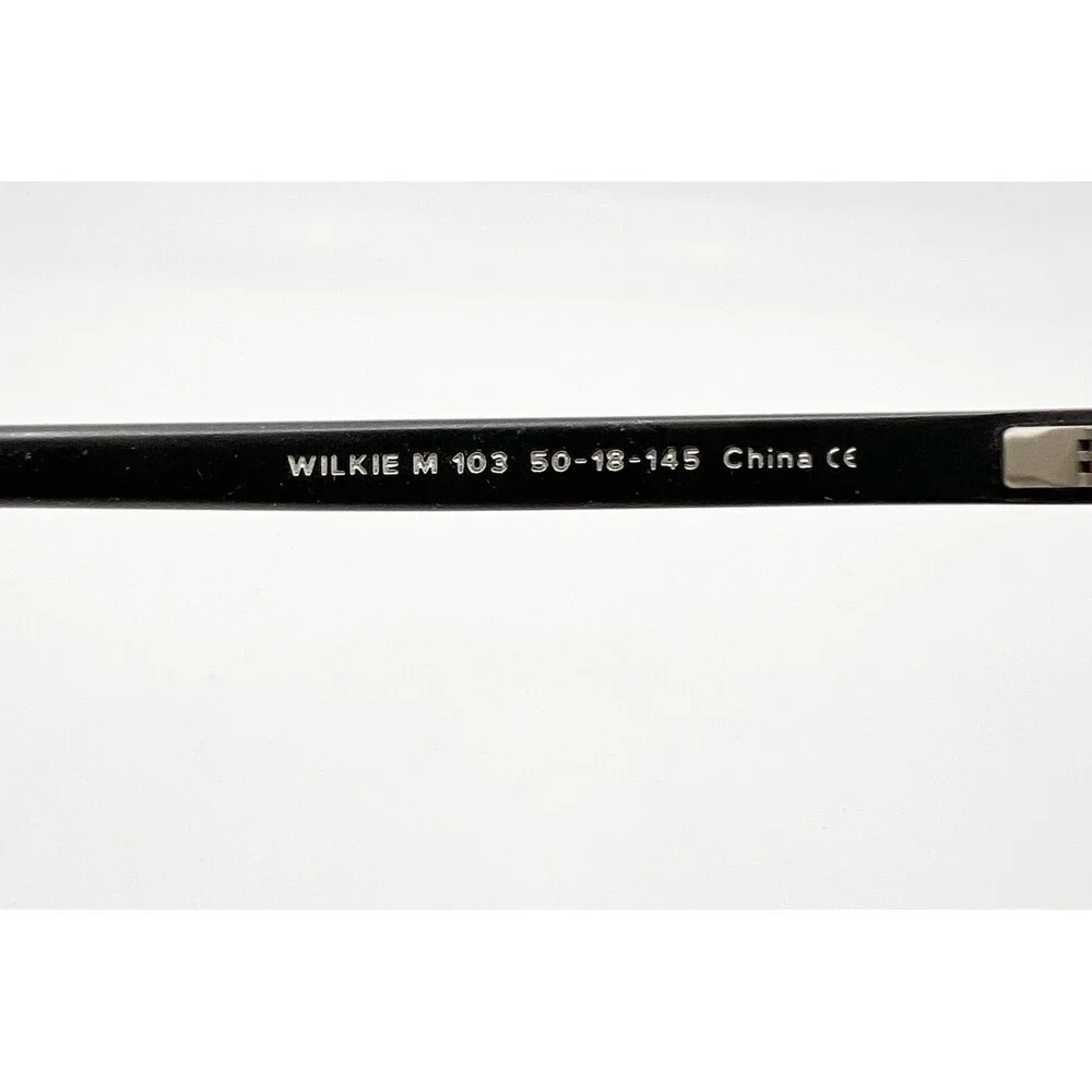 Warby Parker Eyeglass Frames Mens Black Wilkie M 103 Rectangle 50-18-145 50mm